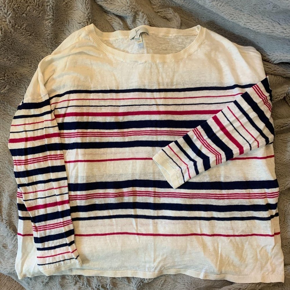 Joie Linen Striped Top Size S